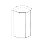 Душевой уголок Шоу (Show) VSP1-4SH100CL, 1000*1000, хром, стекло прозрачное,