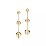 Серьги из жёлтого золота 18k,Tiffany 💠Hard Wear Triple drop