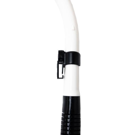 Трубка Marlin Dry Lux (прямая гофра) белый/черный