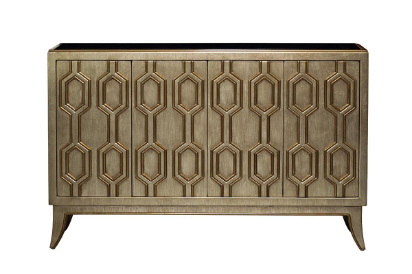 Комод дизайнерский 97x152x41см Garda Decor цвет состаренного золота