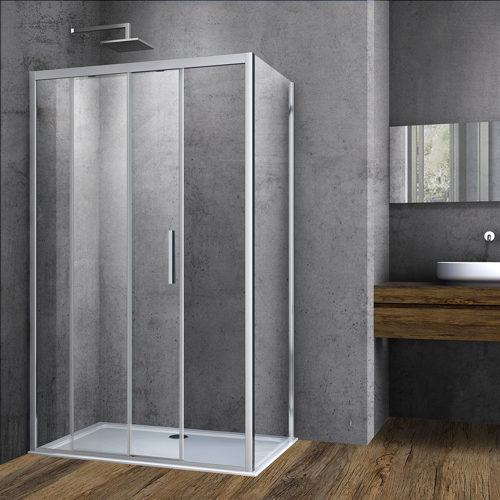 Душевой уголок Vincea Софт (Soft) VSR-3SO8015CL, 1500*800, хром, стекло прозрачное