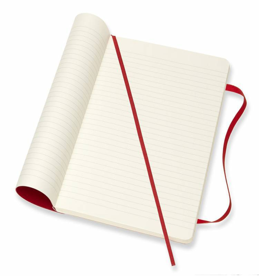 Блокнот Moleskine Classic Soft Large (QP616F2) 130х210мм 192стр. линейка мягкая обложка красный