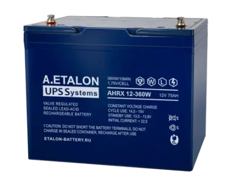 Аккумулятор A.ETALON AHRX 12-360W | 75 Ач | 12В AGM