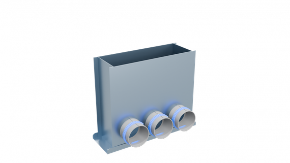 Flexag PFP-300x103/75x3 пленум напольный, 300x100, на 3 выxода