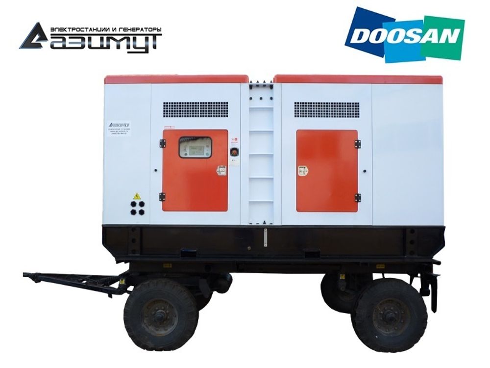 Дизельный генератор Азимут ЭД-360-Т400-2РПМ17 Doosan на шасси в капоте с автозапуском