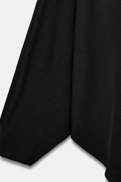 ZARA ФУТБОЛКА-НАКИДКА ИЗ ХЛОПКА SUPIMA®, ЧЕРНЫЙ