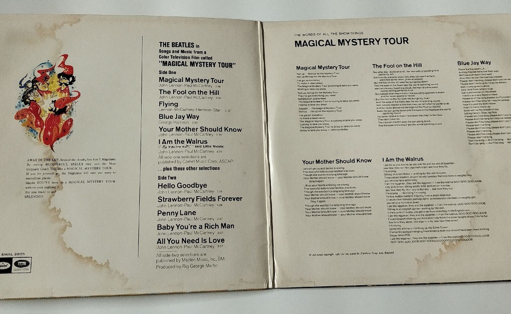 Винтажная виниловая пластинка LP The Beatles Magical Mystery Tour (USA 1978)