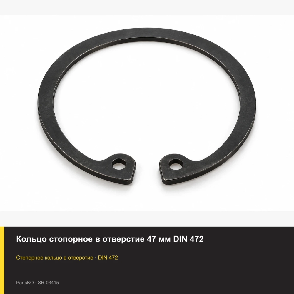 Кольцо стопорное в отверстие 47 мм DIN 472