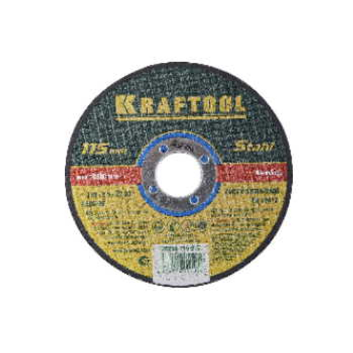 Круг отрезной по металлу, 115x2,5x22,23мм, KRAFTOOL, 36250-115-2.5_G