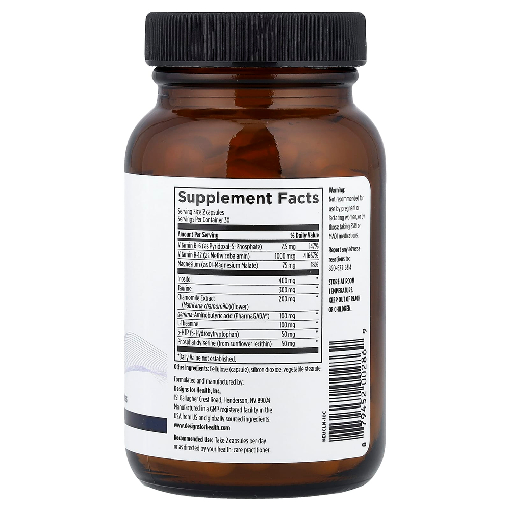 Designs For Health, NeuroCalm™, 60 вегетарианских капсул