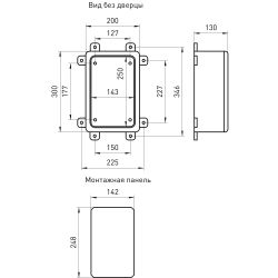 Корпус пластиковый ЭРА ЩМП-П (300х200х130) IP65 УХЛ1 прозрачная дверь серый | Корпуса пластиковые с монтажной панелью