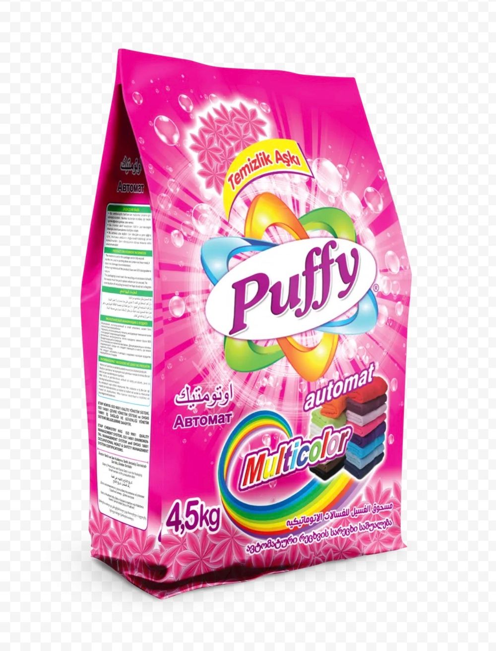 Поршок стиральный  PUFFY  automat 4.5kg Multicolor 1уп/4шт