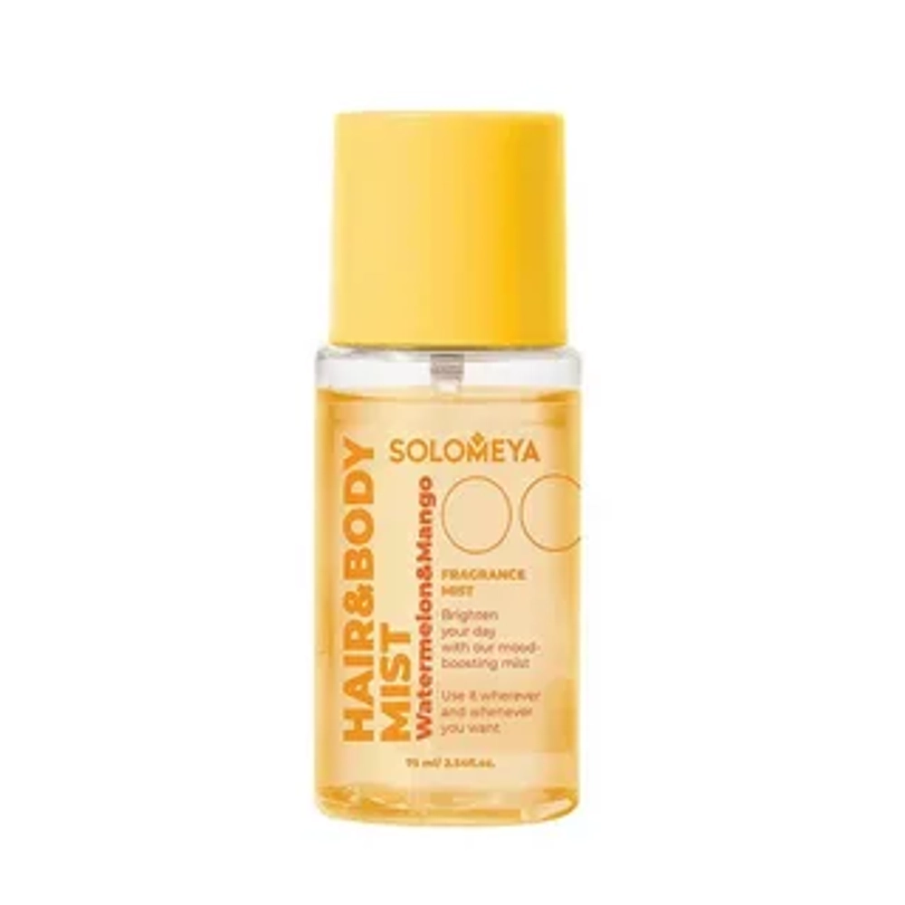 [SOLOMEYA] Мист для волос и тела парфюмированный Арбуз и Манго Hair&body Fragrance mist Watermelon&Mango, 75 мл