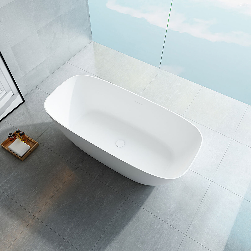 Ванна Солид Серфейс (Solid Surface) Vincea VBT-6S02MW, 1700*720*550, белый матовый, щелевой перелив,