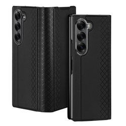 Чехол черного цвета с премиальной искусственной кожи от Dux Ducis для Samsung Galaxy Z Fold 6, серия Bril Series Case
