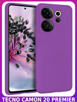 Мягкий Soft Touch чехол из силикона для TECNO CAMON 20 PREMIER с бархатной подкладкой