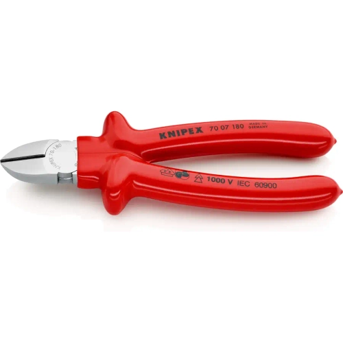 Кусачки боковые хромированные 180 мм Knipex 70 07 180