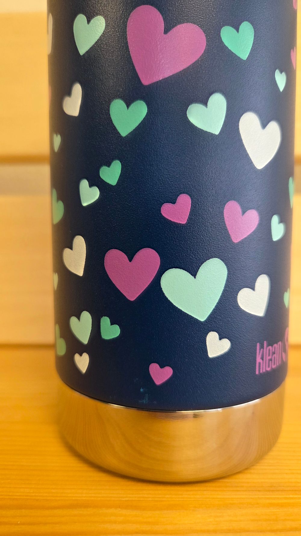 Термокружка Klean Kanteen TKWide Twist Cap 12oz (355 мл) Navy Hearts (мелкие потертости)