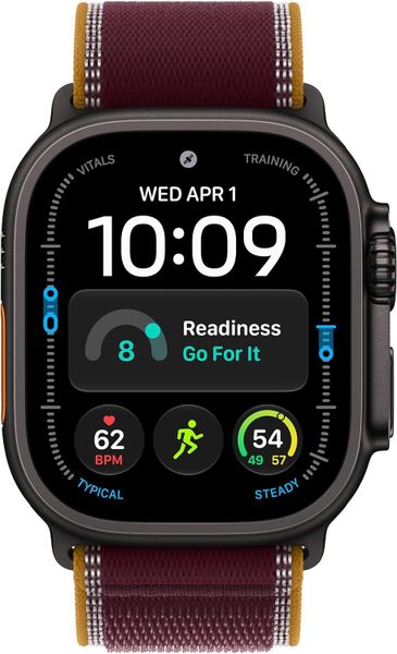 Умные часы Apple Watch Ultra 4 49 мм Black Titanium Case with Trail Loop (S/M) Бордовый | Burgundy