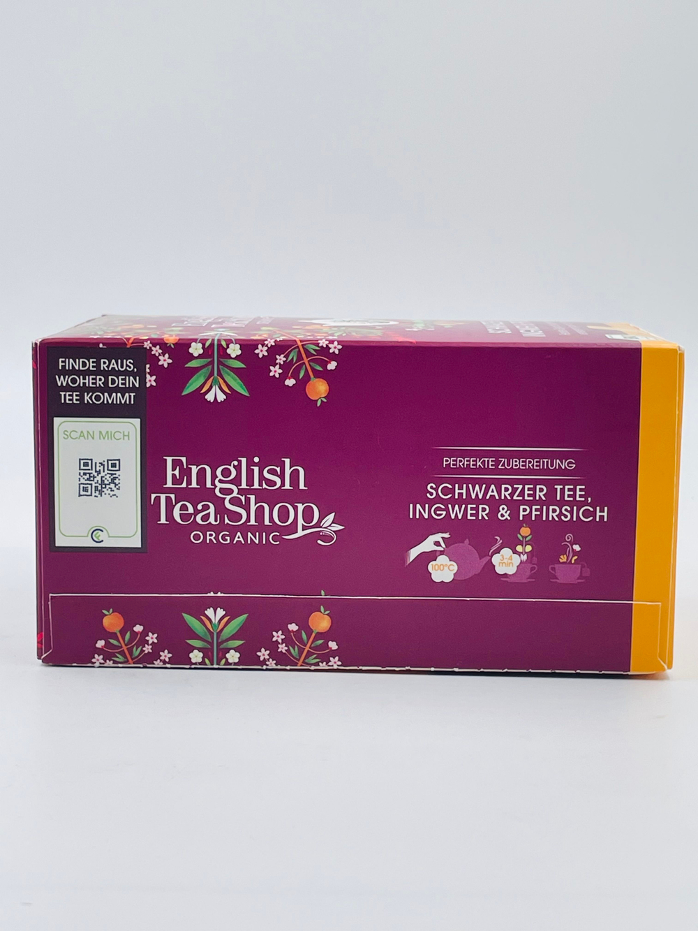 Чёрный цейлонский чай English Tea Shop имбирь и персик, 20 пакетиков, 40 г