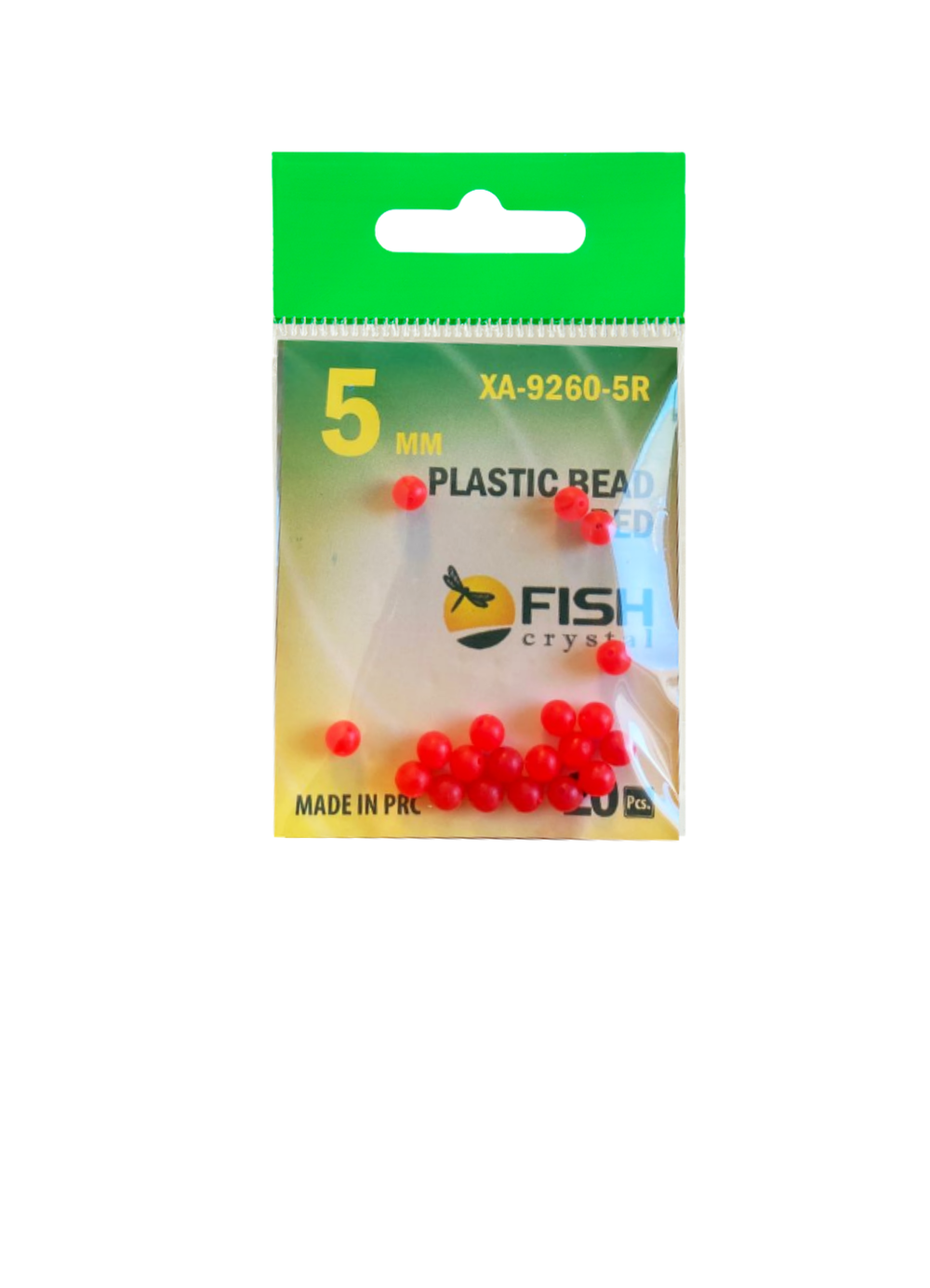 Бусины пластиковые Fish Crystal для монтажа рыболовных оснасток Plastic Bead RED1 XA-9260 №5 ( 5 упаковок )