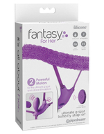 Фиолетовый пояс с вибровкладкой Ultimate G-Spot Butterfly Strap-On (Цвет: фиолетовый)