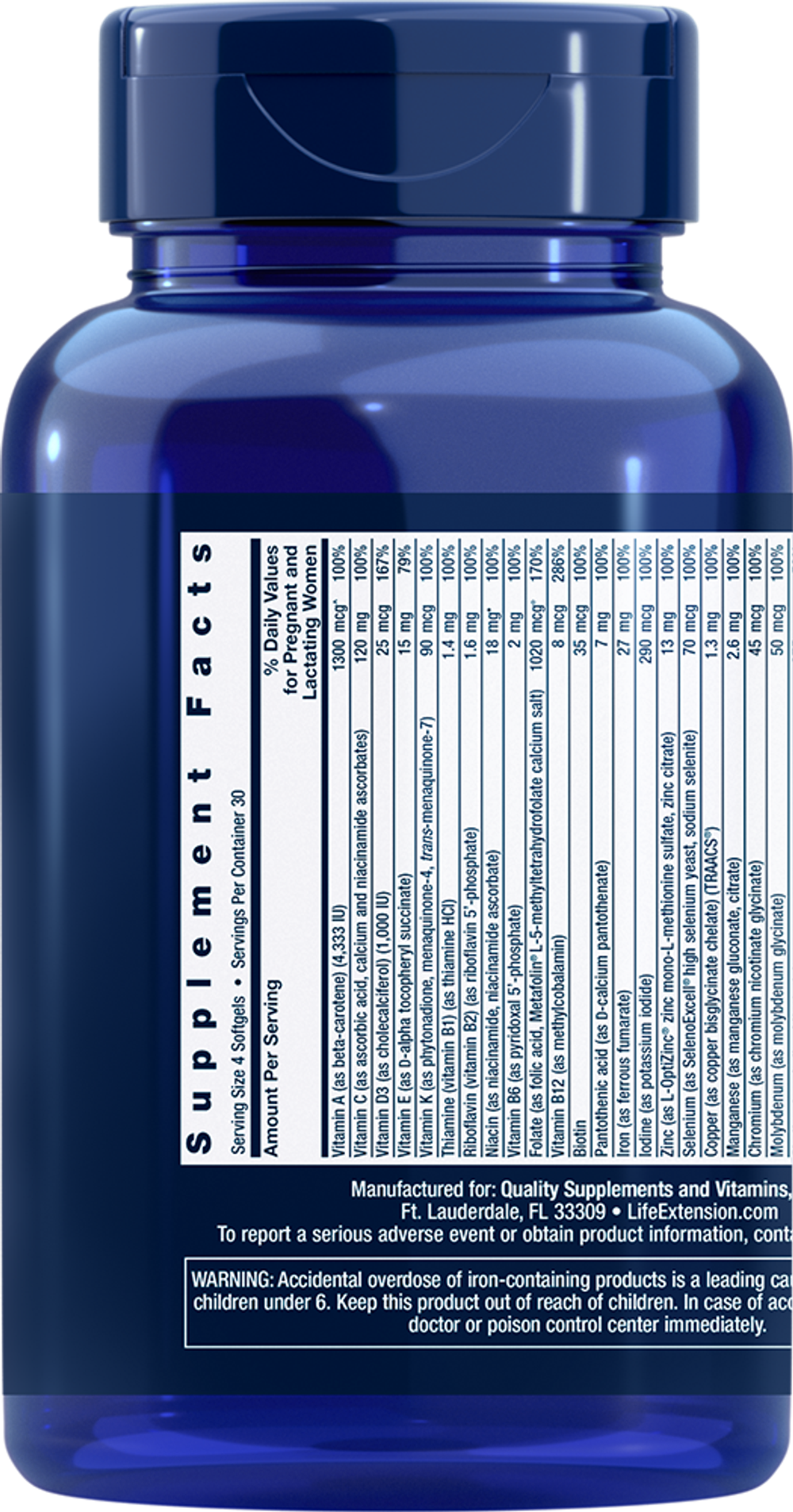 Prenatal Advantage 120 капсул Life Extension