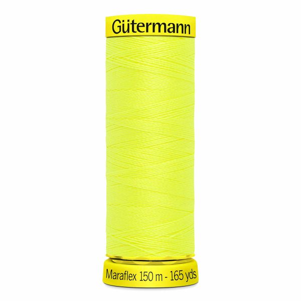 Нитки для трикотажа Gutermann Maraflex 120 (150 метров), 5 кат. | 3835 неоновый желтый