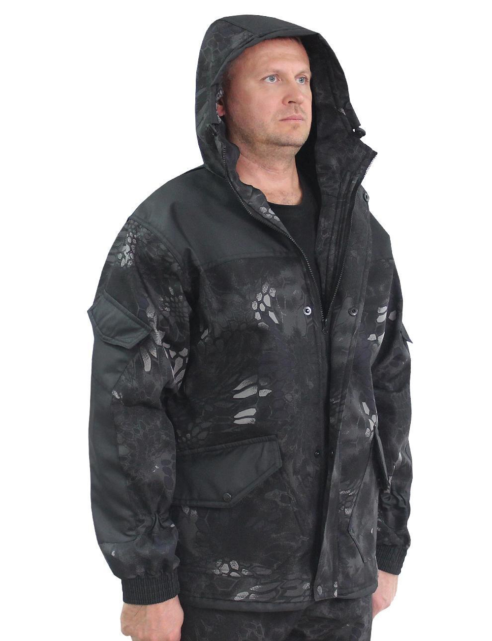 Костюм Горка-Demi тк.Polarfleece рип-стоп цв.Питон чёрный