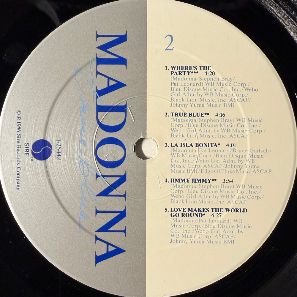 Madonna ‎– True Blue (США 1986г.)