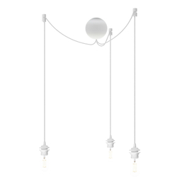 Потолочная чаша на 3 плафона cannonball white e27-15w led, длина провода 2,5м, для всех vita  ламп