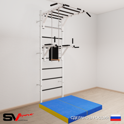 Шведская стенка Sv Sport 5434 (Турник рукоход/Брусья/Трапеция/Мат 1м)