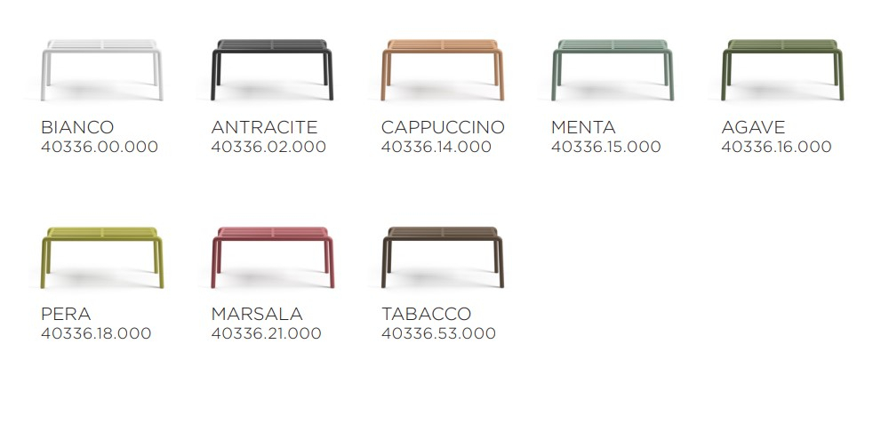 Пластиковая скамейка Nardi Doga Bench, табак