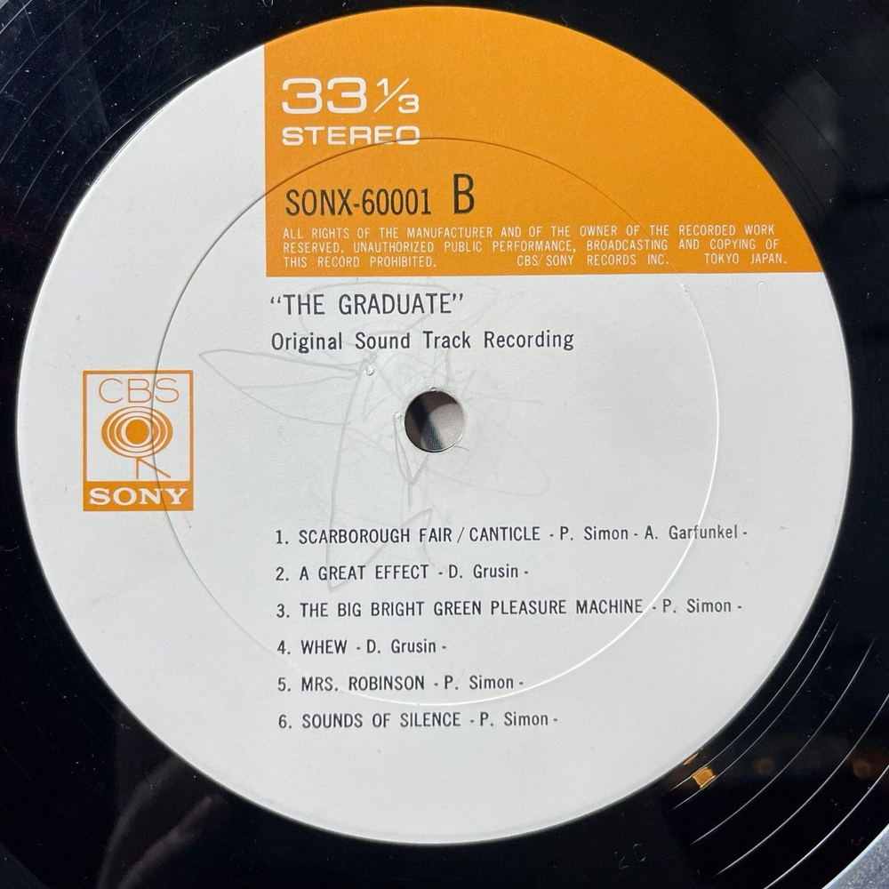 Винтажная виниловая пластинка LP Paul Simon, Simon and Garfunkel, David Grusin The Graduate (Sound Track Recording) (Japan 1969) (No Obi)