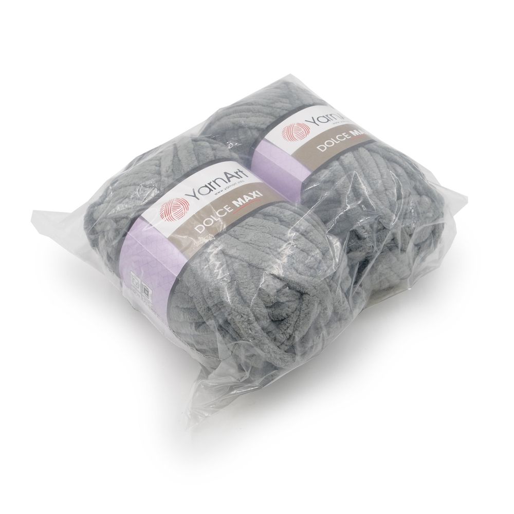 Пряжа YarnArt (ЯрнАрт) Dolce Maxi / уп.2 мот. по 200 г, 70м, 760 серый