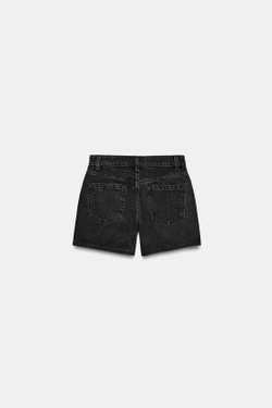 ZARA ЮБКА-ШОРТЫ ИЗ ДЕНИМА Z1975 С ЗАПÁХОМ, ЧЕРНЫЙ