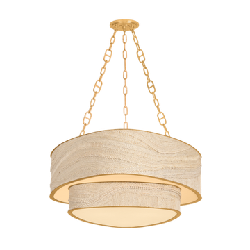 Corbett Kiso Chandelier, 88 cm, Vintage Gold Leaf