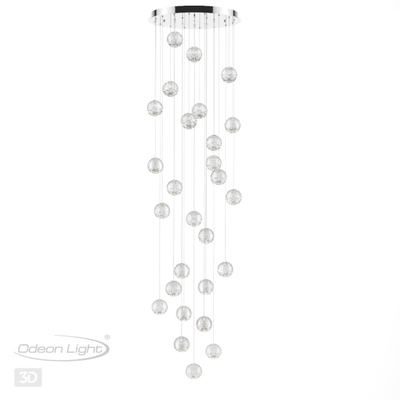5007/120L L-VISION ODL23 569 хром/прозрачный/металл/акрил Люстра каскадная LED 120W 4000K 6600Лм CRYSTAL