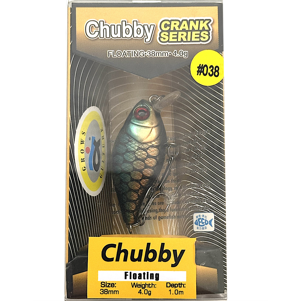 Воблер Grows Culture Chubby 38мм 4гр до 1.0м Плавающ. -
