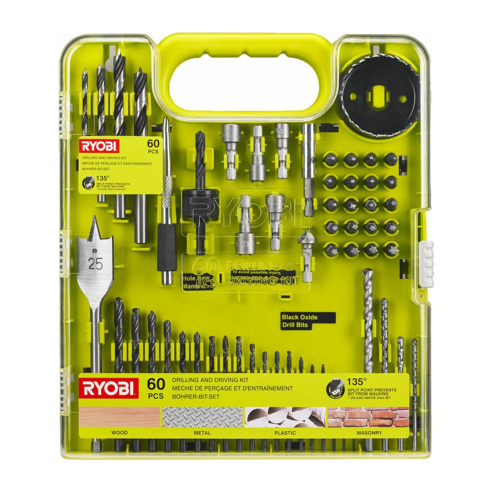 Набор сверл и бит (60 шт.) Ryobi RAKDD60 5132004664