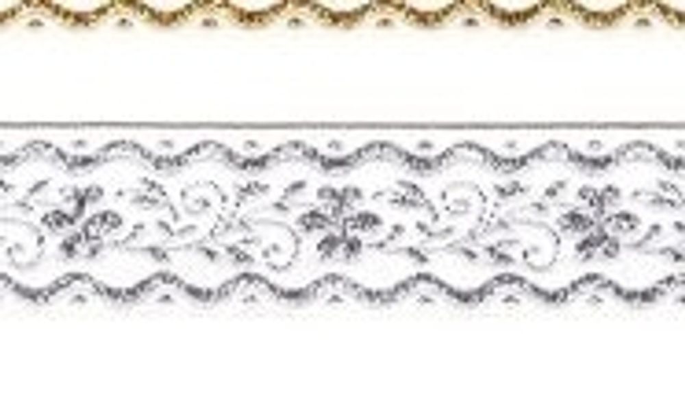 Тесьма жаккард с метанитом, ш. 2,3 см