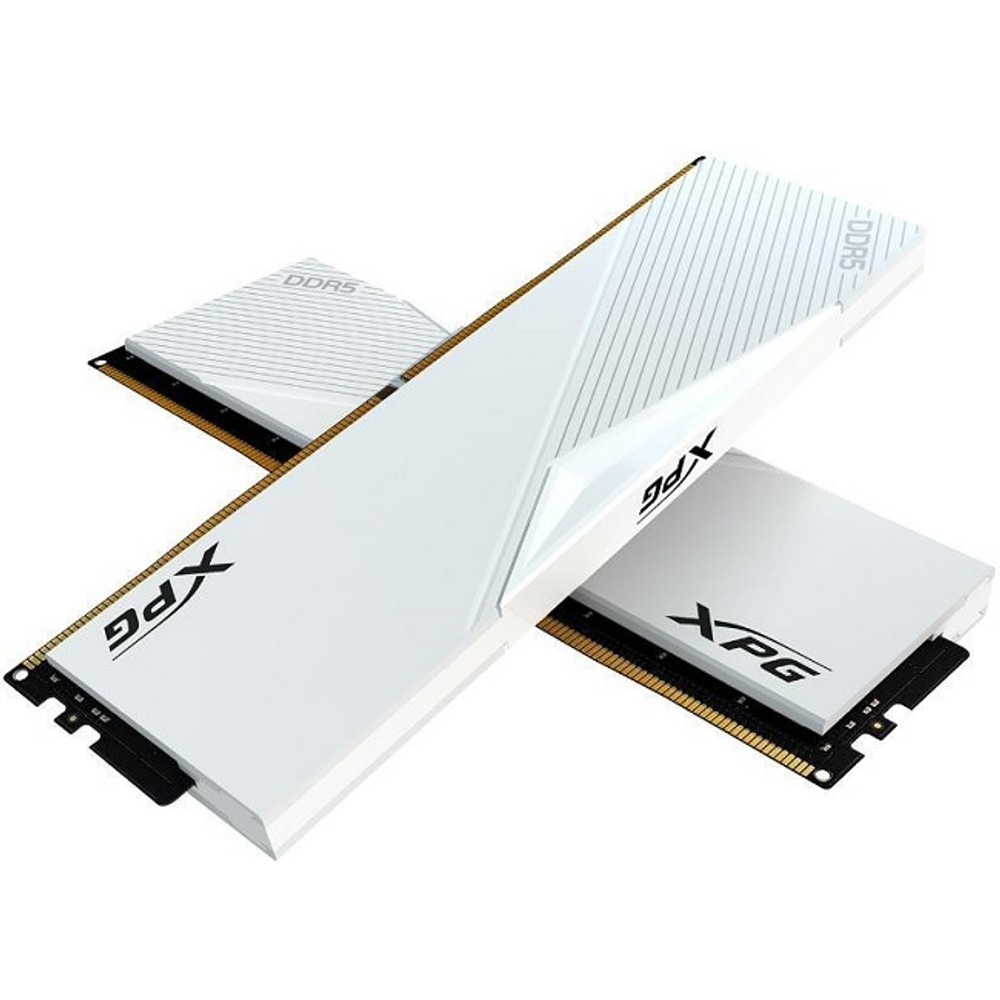 Оперативная память DIMM DDR5 32Gb, 6400Mhz, 2x16Gb, ADATA XPG Lancer White (AX5U6400C3216G-DCLAWH)
