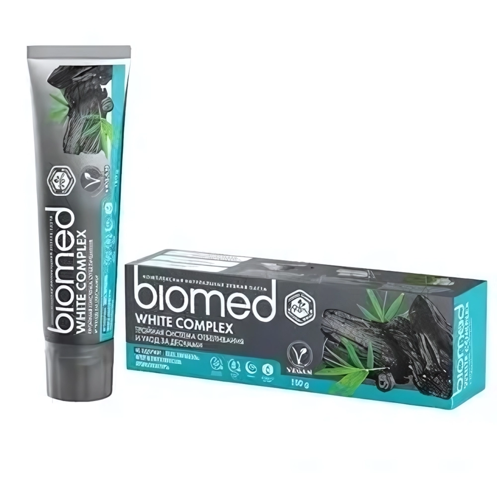 Зубная паста BIOMED White Complex Уголь отбеливающая 80 г.