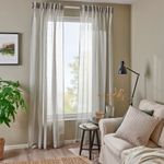 Комплект штор IKEA HALLEBRACKA (ХАЛЛЕБРАКА), Светло-серый, 145x250 см, 2 шт