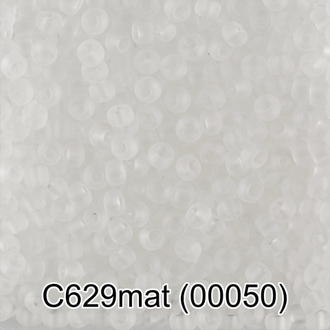 Бисер Чехия "GAMMA" круглый 3 10/0 2.3 мм C629 mat прозрачный мат. ( 00050 )