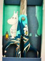 Ножницы Moomin универсальные детские, Moomintroll, сине-зеленые, 13 см, R (из Финляндии)