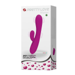 Лиловый вибратор 17см с клиторальным стимулятором Pretty Love Victor BI-014282