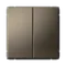 Выключатель кнопочный двухклавишный Systeme Electric ArtGallery Мокко, самозажимные клеммы GAL000617S