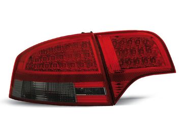 Задние фонари Audi A4 B7 sedan red smoke led
