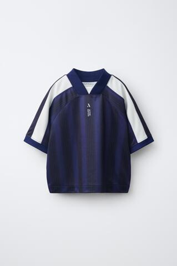 ZARA СПОРТИВНАЯ ФУТБОЛКА, МОРСКОЙ СИНИЙ